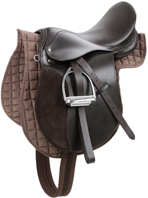 Set silla montar Caballo Haflinger marron mantilla estribo correa incluido Set silla montar Caballo Haflinger marron mantilla estribo correa incluido